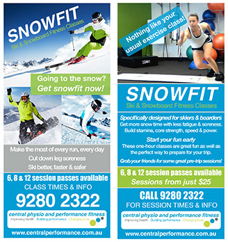 Snowfit exercise classes at Central Physio & Performance Fitness