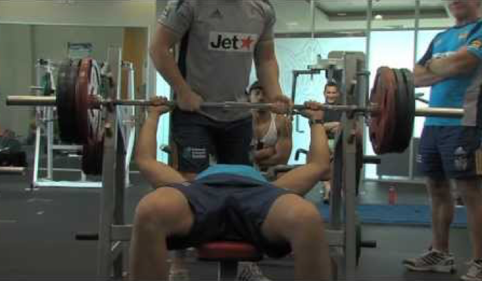 Former Gold Coast Titans winger set a club bench press record while rehabbing from an ACL reconstruction in 2011. 